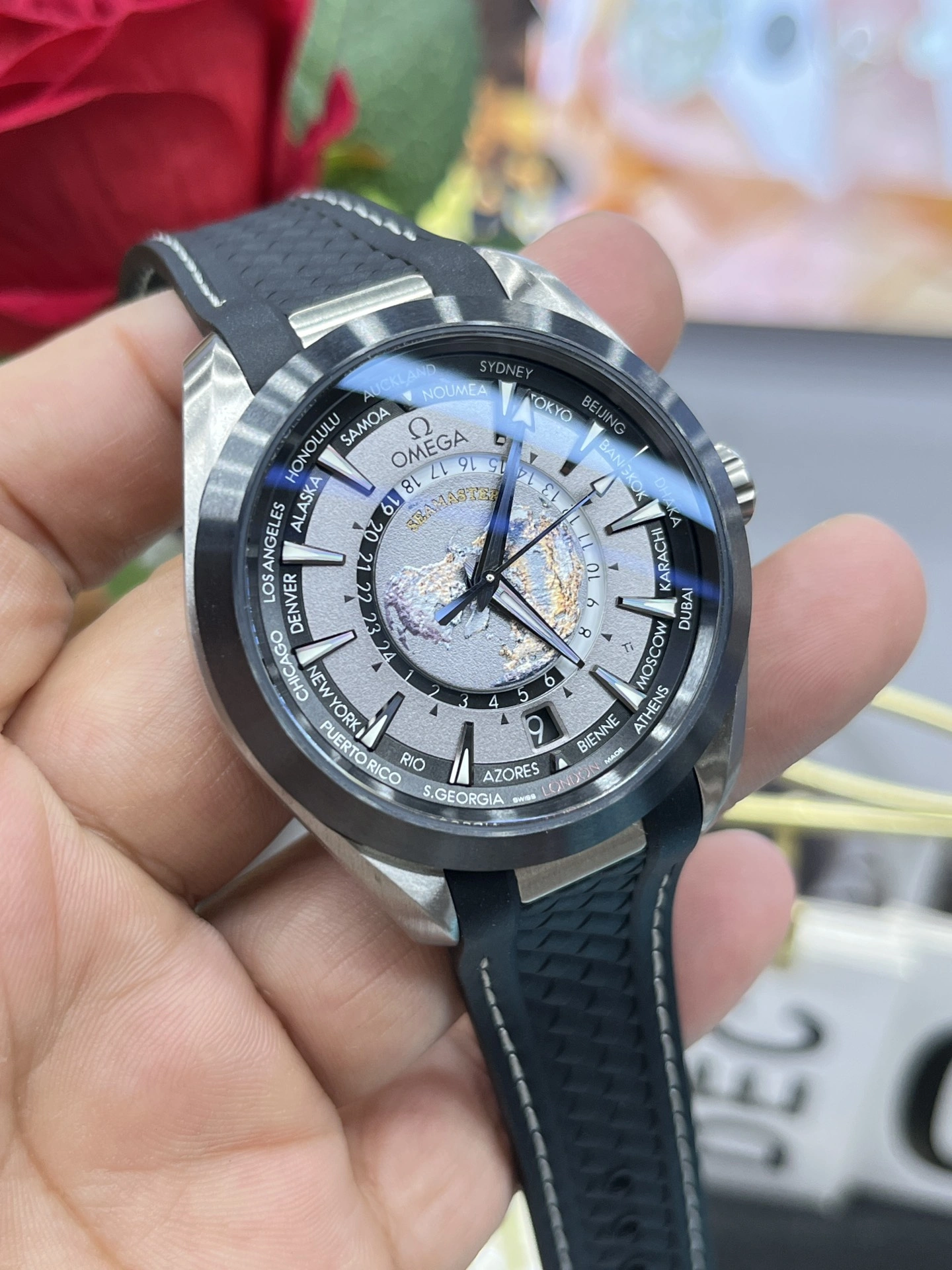 CBD Factory Omega Seamaster Aqua Terra 150M Worldtimer 43mm Titanium Grey Black Dial Ceramic Bezel (220.92.43.22.99.001) 1:1 Super Clone – DD8938 Movement MoistureWicking 273